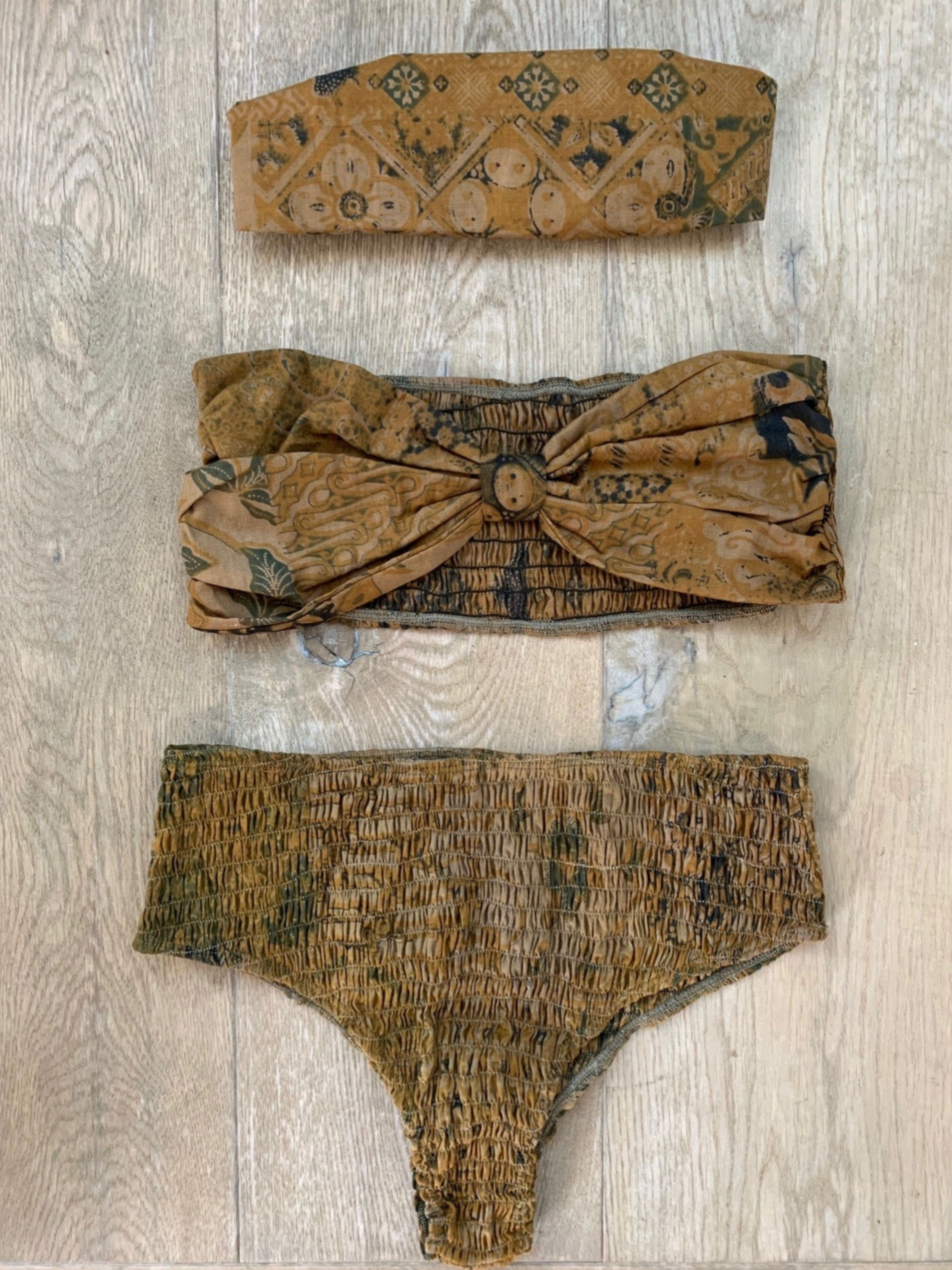 Batik Cotton Bikini - Three Pieces Green