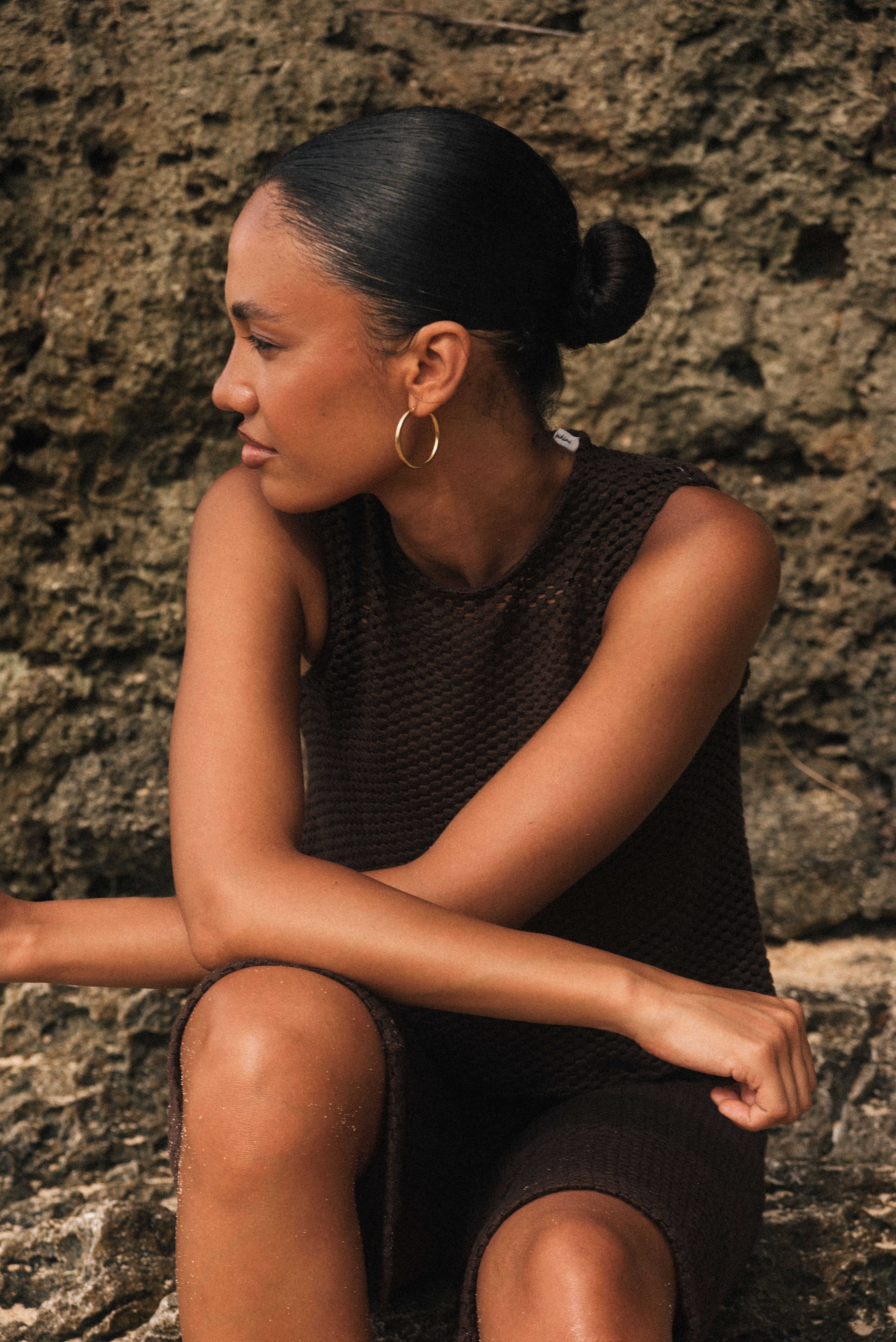 Top Smanicato Crochet