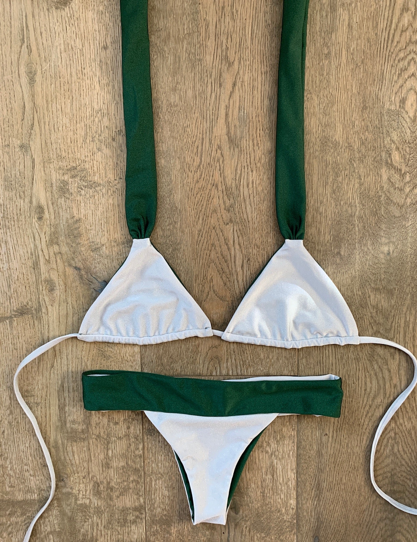 Reversible Bikini - Silver / Forest