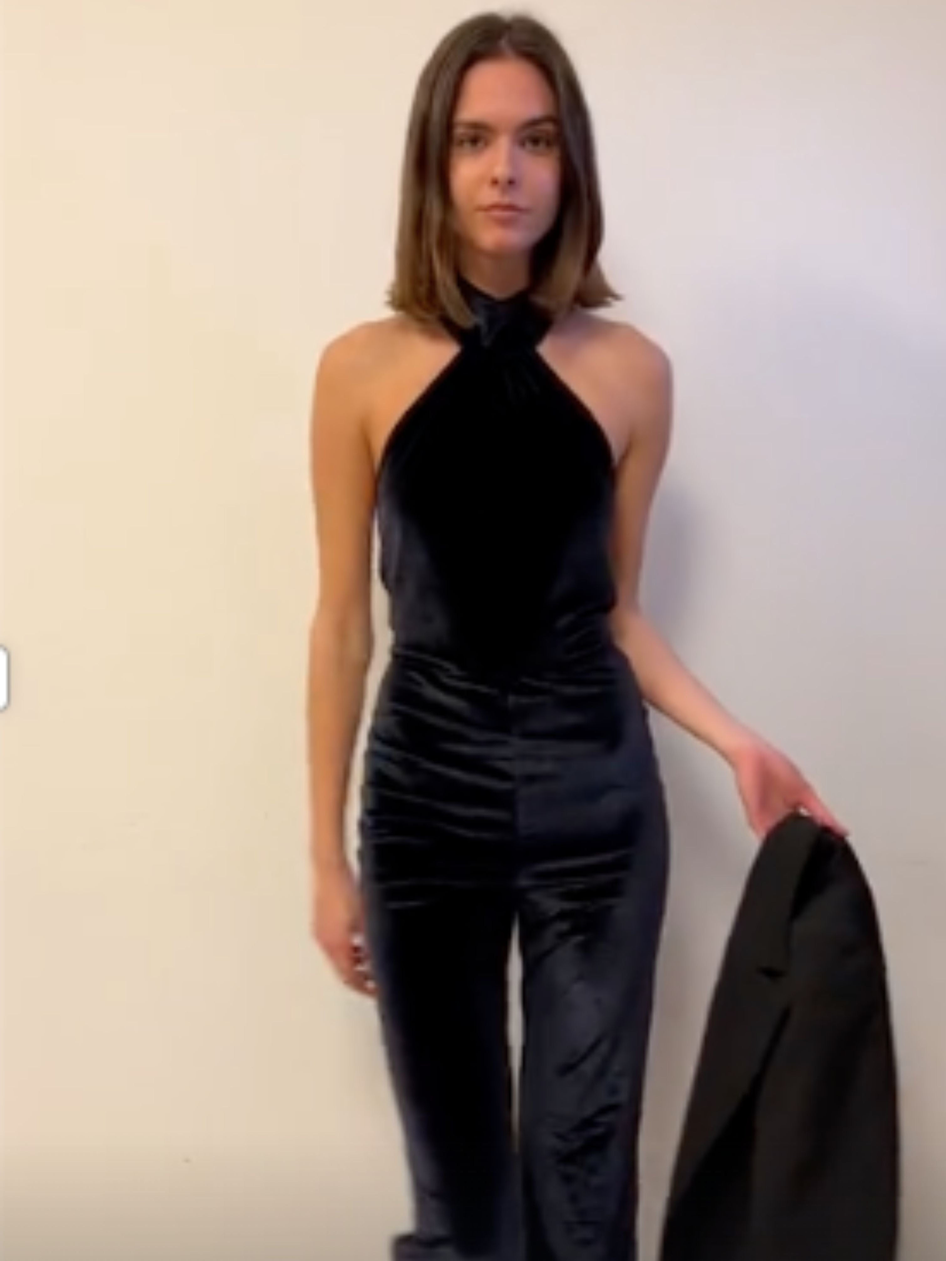 Velvet Jumpsuit - High Neck